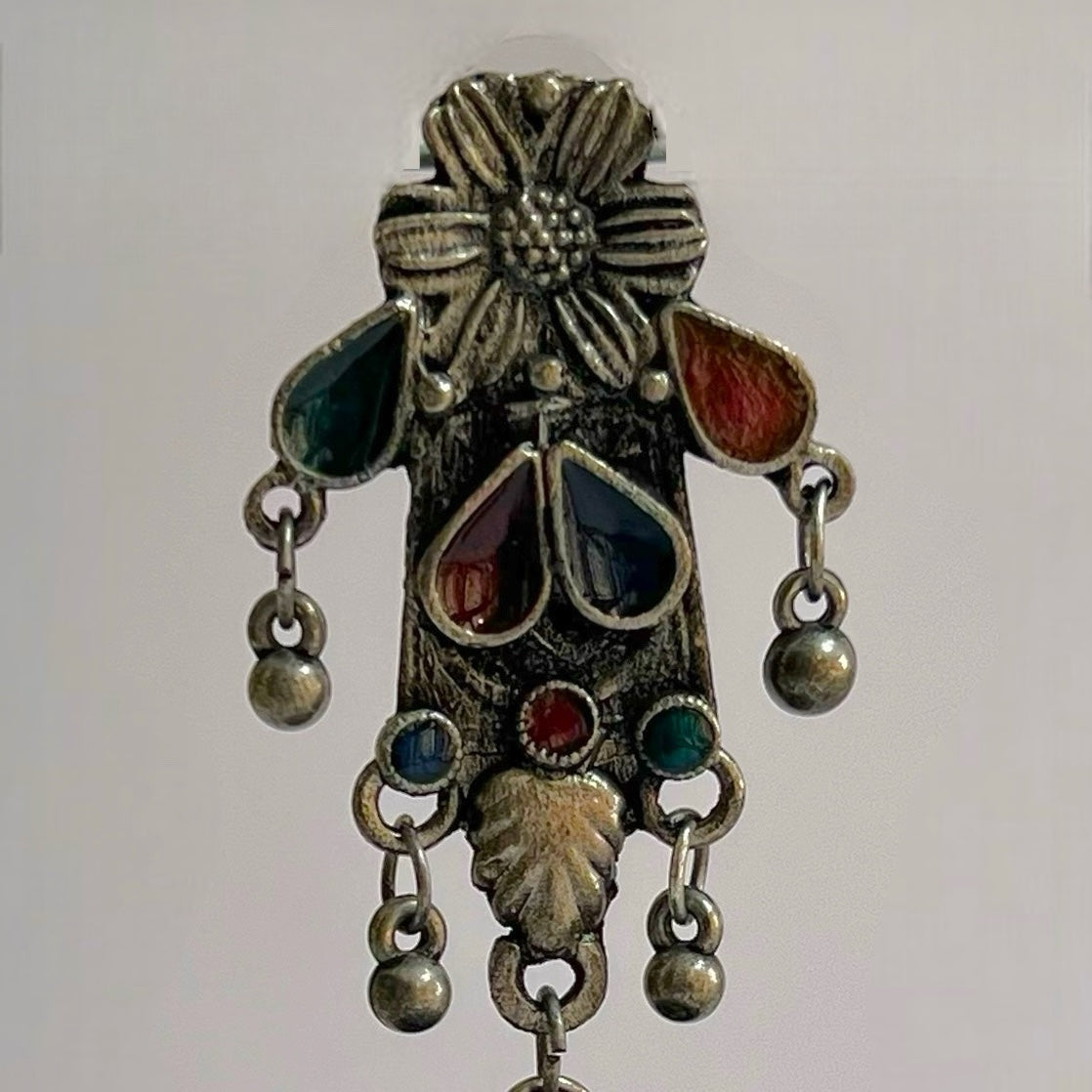 MALIHA AFGHANI MEENA RAW AND RUSTIC AND VINTAGE  JUMBO JHUMKAS AF07