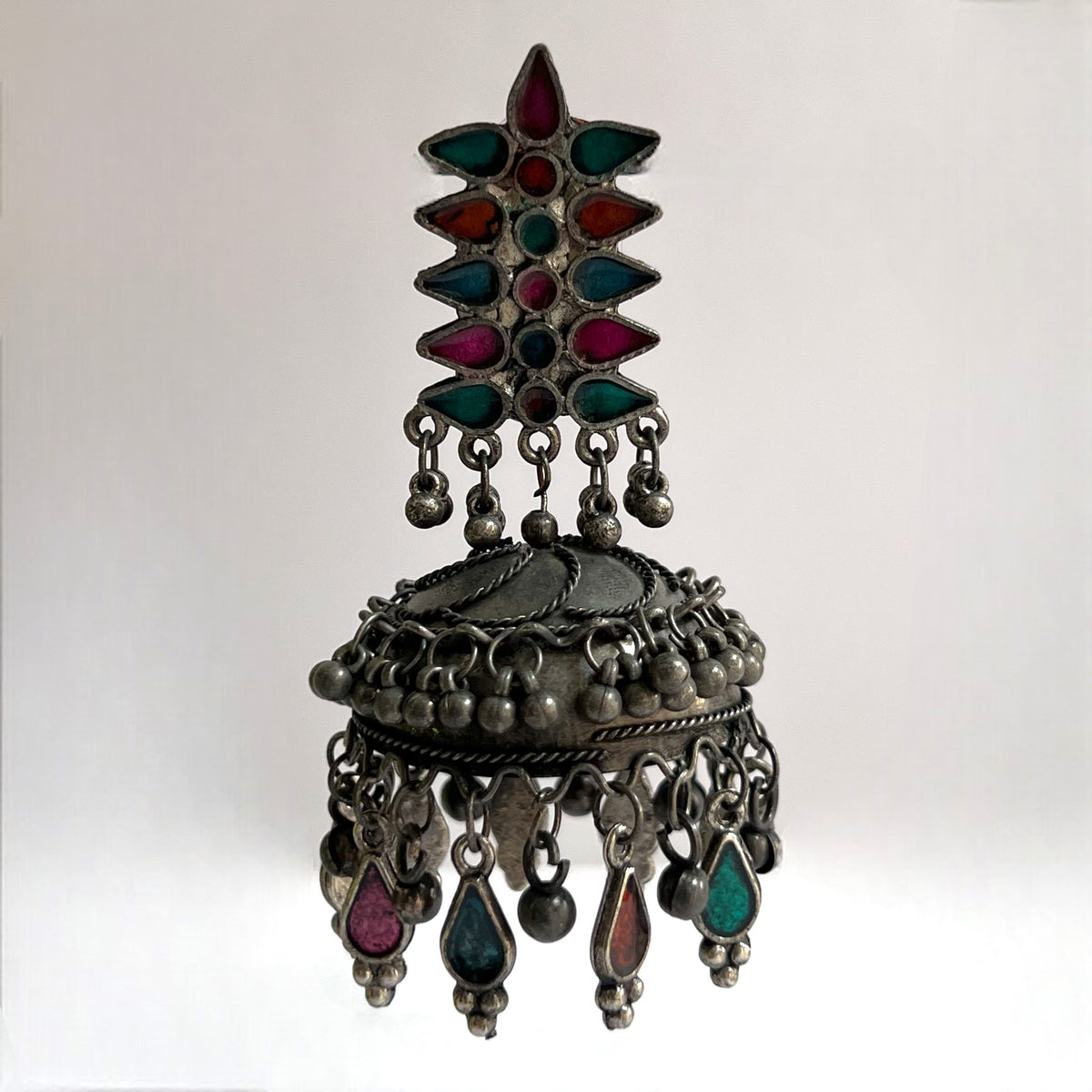 NIKA AFGHANI MEENA RAW AND RUSTIC AND VINTAGE JUMBO JHUMKAS AF09