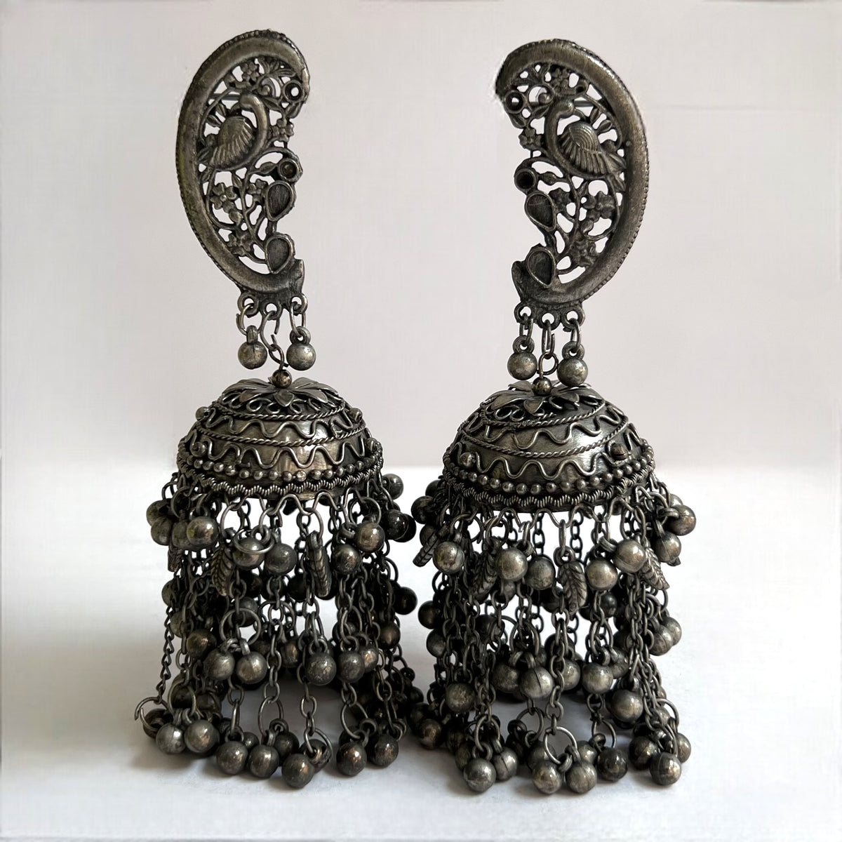 MORGAN AFGHANI  RAW AND RUSTIC AND VINTAGE JUMBO JHUMKAS AF11