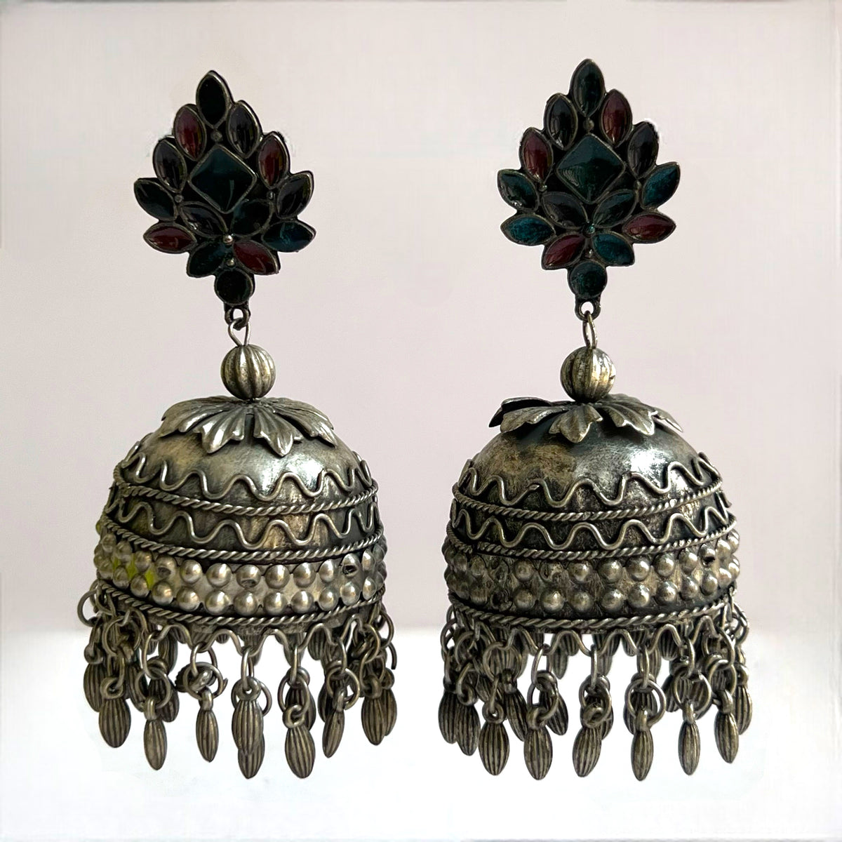 DARYA AFGHANI MEENA RAW AND RUSTIC AND VINTAGE JUMBO JHUMKAS AF18