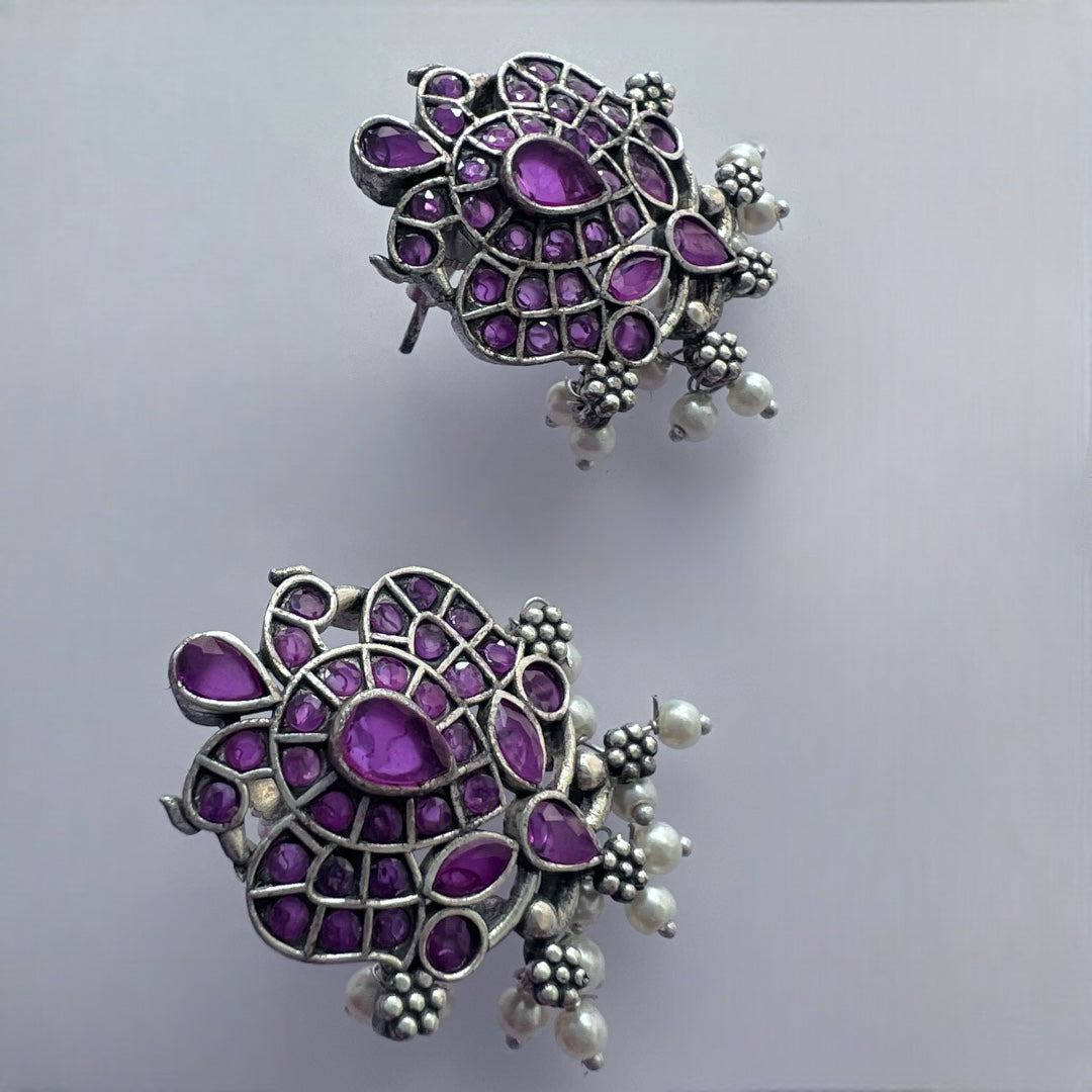 NARUMUGAIYA BIJOUX PREMIUM AND EXCLUSIVE RUSTIC HANDMADE CHOKER WITH EARRINGS CH300