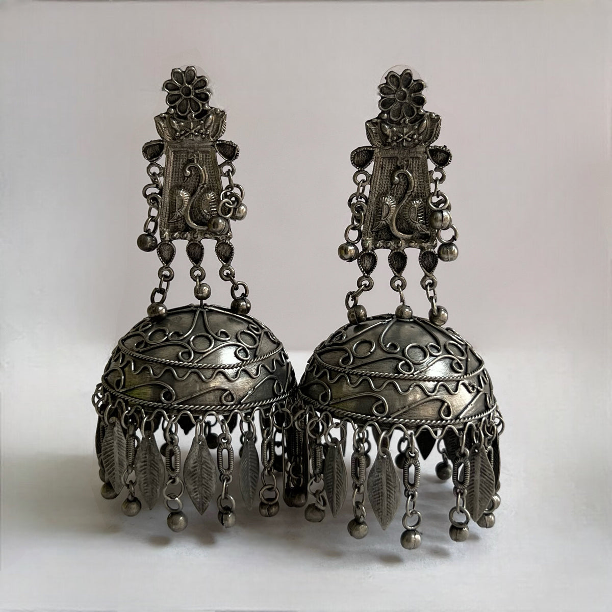 TANYA AFGHANI RAW AND RUSTIC AND VINTAGE JUMBO JHUMKAS AF19