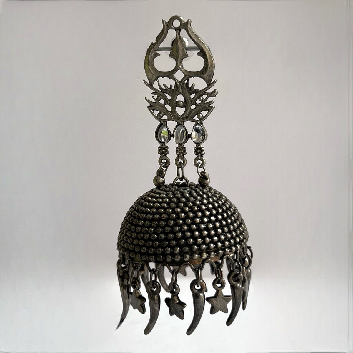 DHINAYA AFGHANI RAW AND RUSTIC AND VINTAGE JUMBO JHUMKAS AF21