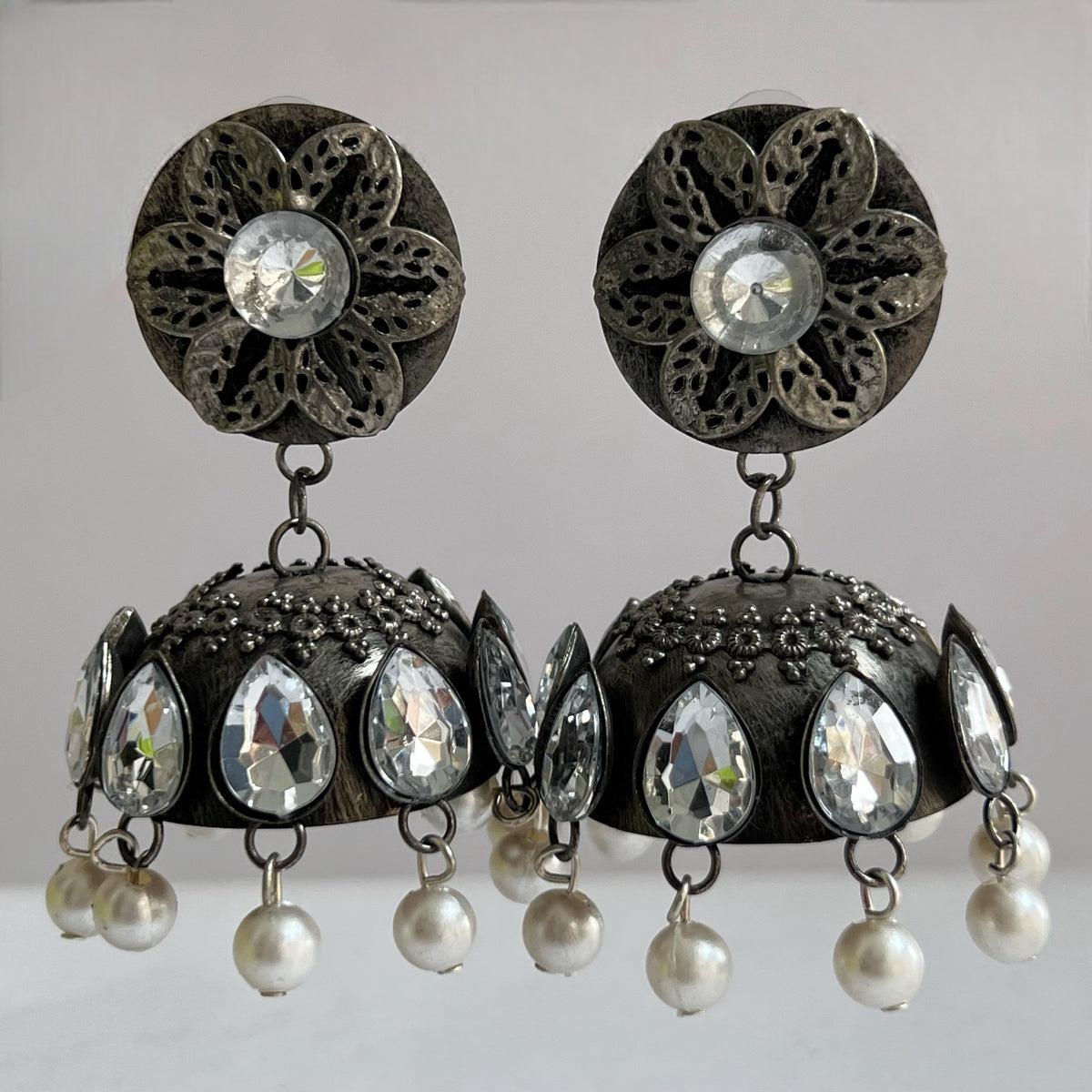 DILRA AFGHANI RAW AND RUSTIC AND VINTAGE JUMBO JHUMKAS AF23