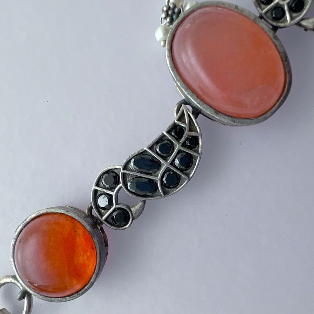 NARUMUGAIYA BIJOUX PREMIUM AND EXCLUSIVE RUSTIC HANDMADE CHOKER WITH EARRINGS CH300