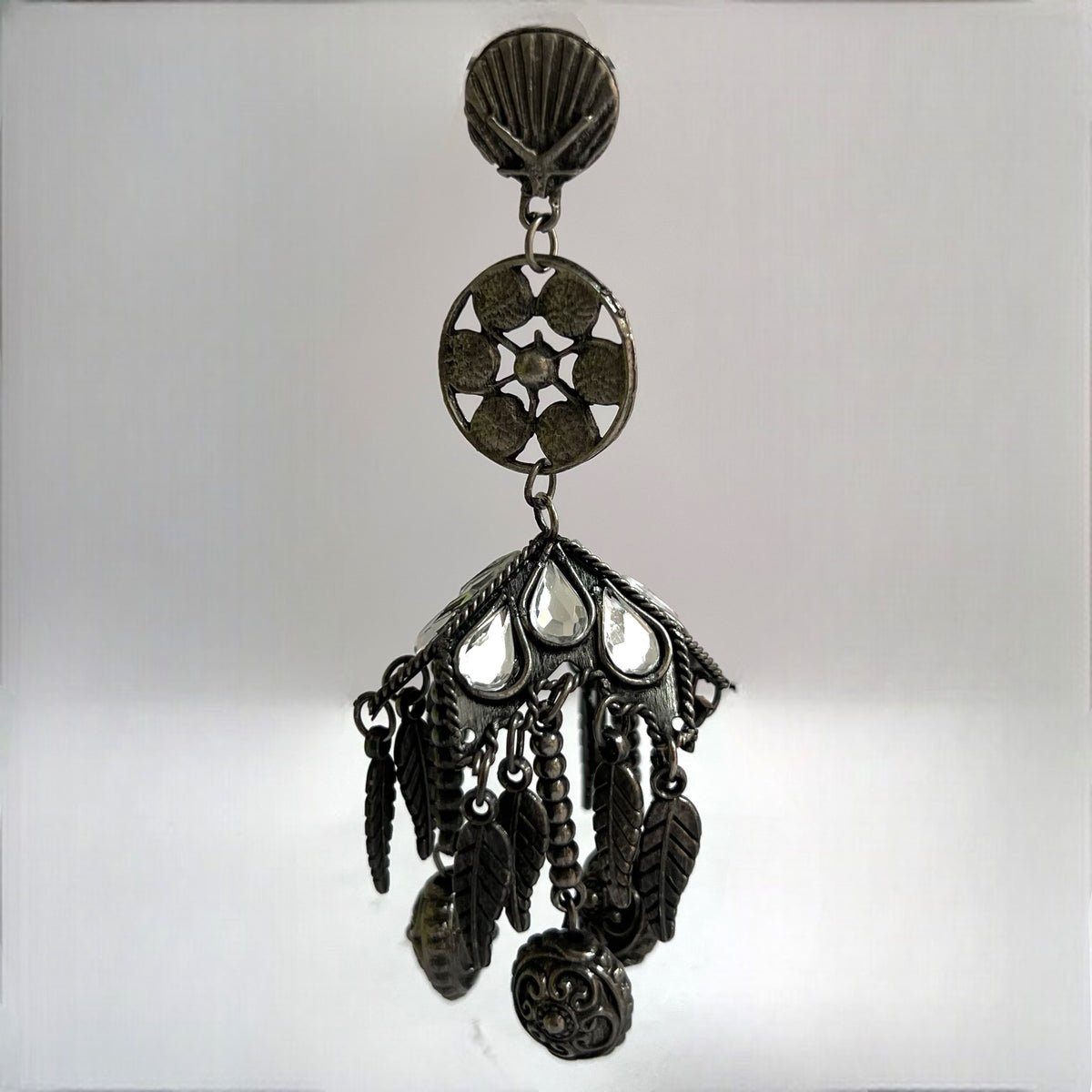 DILSATH LONG AFGHANI RAW AND RUSTIC AND VINTAGE JUMBO JHUMKAS AF24