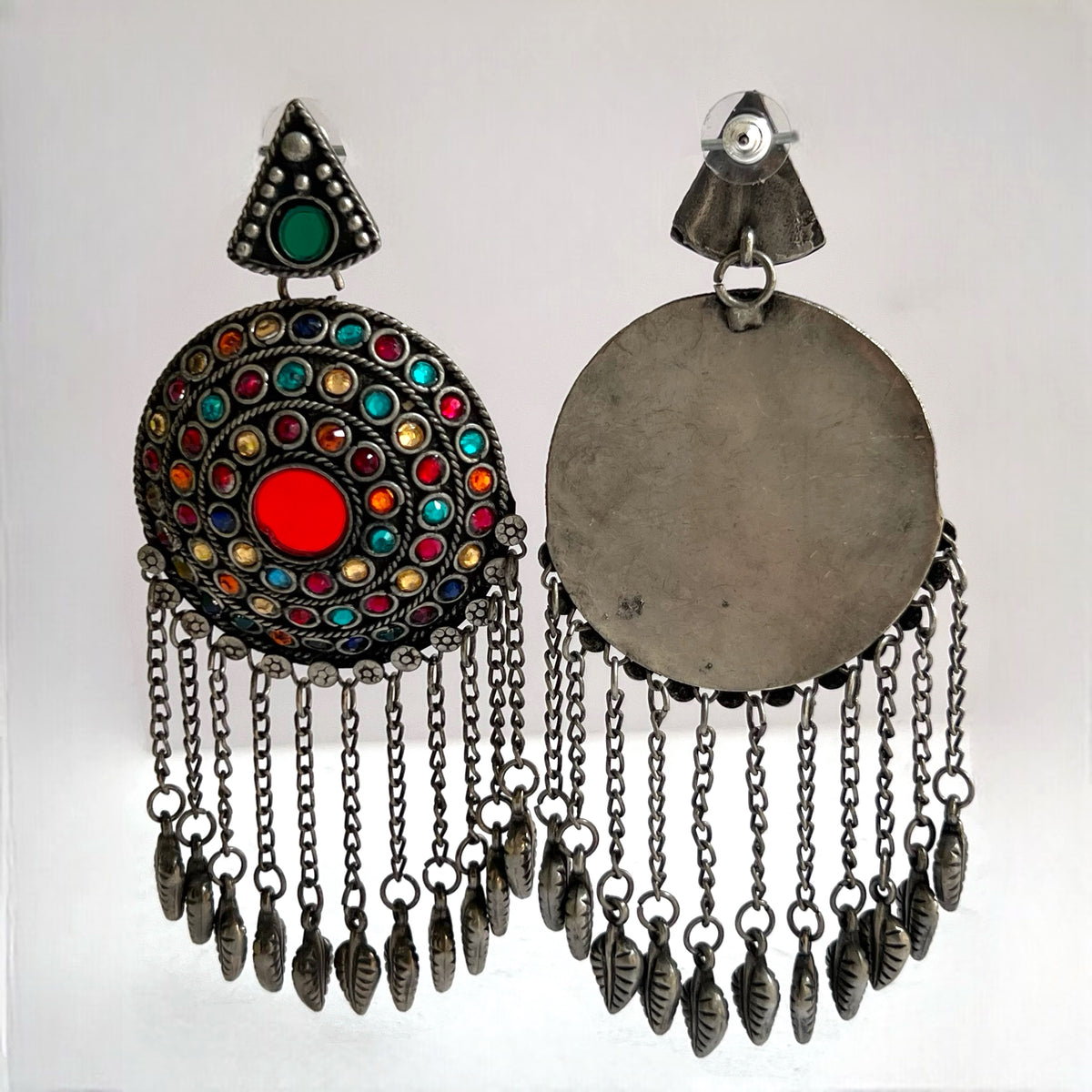 GAGA AFGHANI RAW AND RUSTIC AND VINTAGE JUMBO JHUMKAS AF22