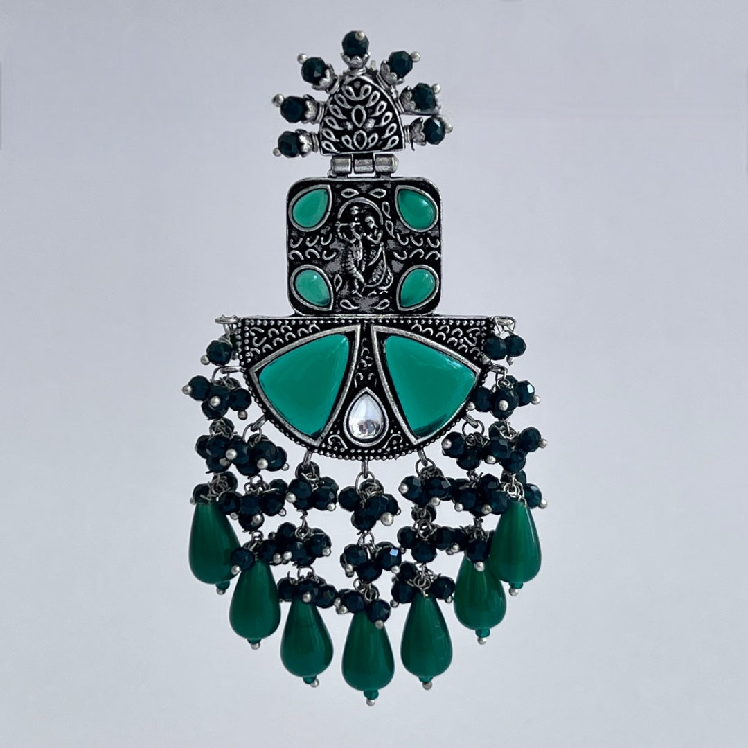 RADHA KRISH DIVINE DUO MONOLISA SEMI HANDMADE OXIDIZED EARRING ER120