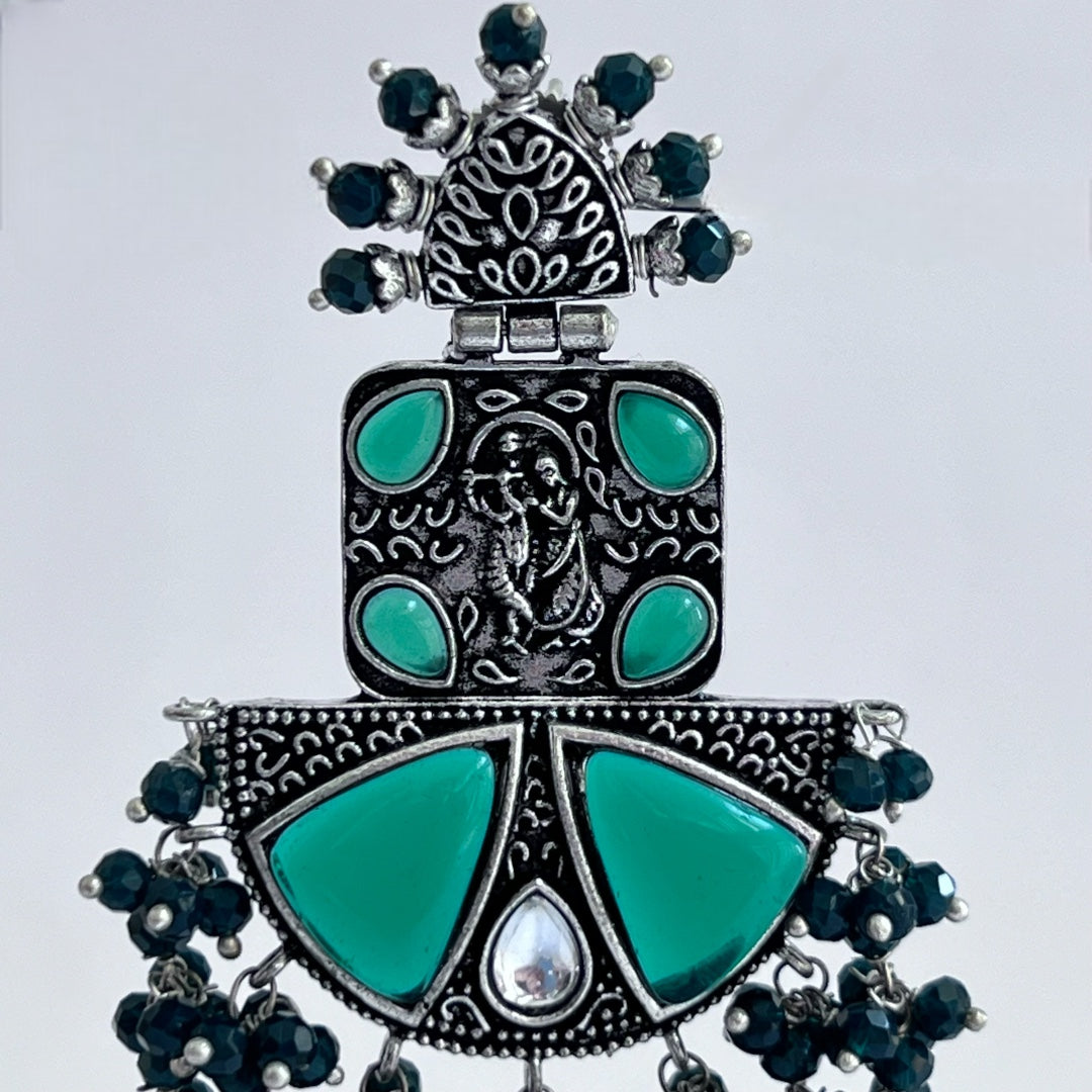 RADHA KRISH DIVINE DUO MONOLISA SEMI HANDMADE OXIDIZED EARRING ER120