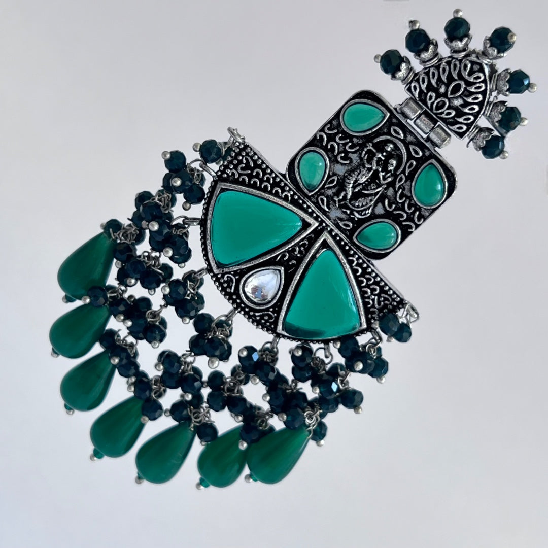 RADHA KRISH DIVINE DUO MONOLISA SEMI HANDMADE OXIDIZED EARRING ER120