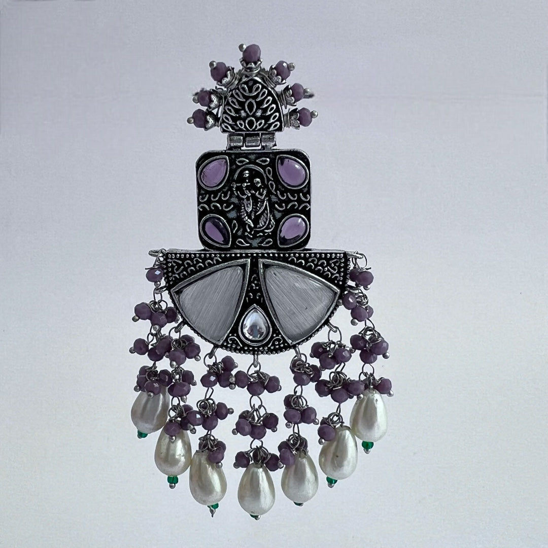 RADHA KRISH DIVINE DUO MONOLISA SEMI HANDMADE OXIDIZED EARRING ER120