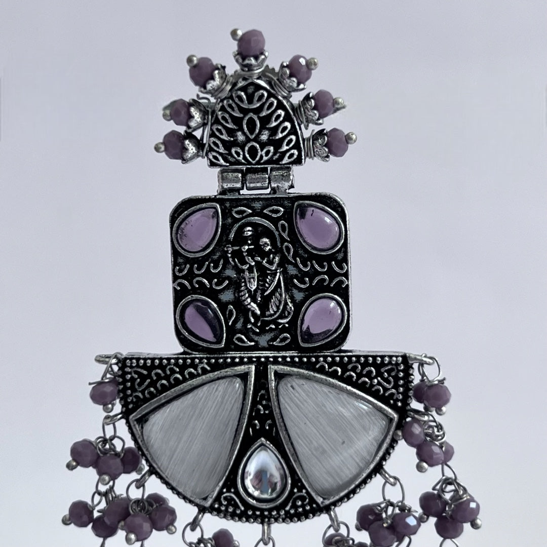 RADHA KRISH DIVINE DUO MONOLISA SEMI HANDMADE OXIDIZED EARRING ER120