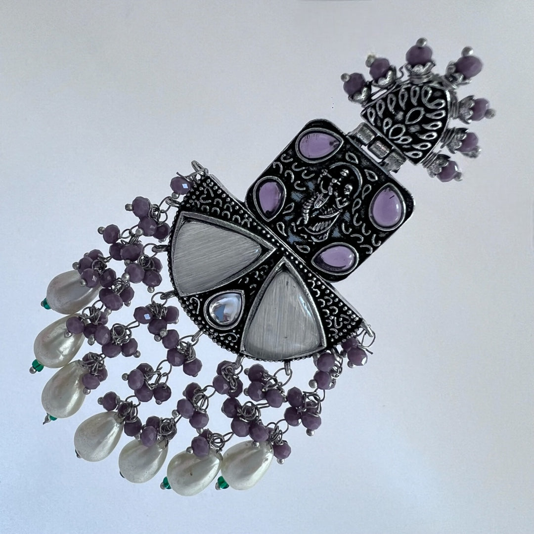 RADHA KRISH DIVINE DUO MONOLISA SEMI HANDMADE OXIDIZED EARRING ER120