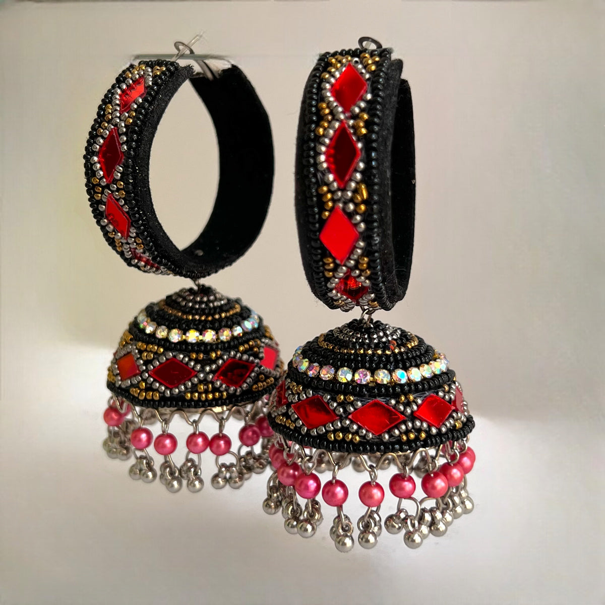 SHABNAM METAL AND BEADS HANDMADE JHUMKAS ER534