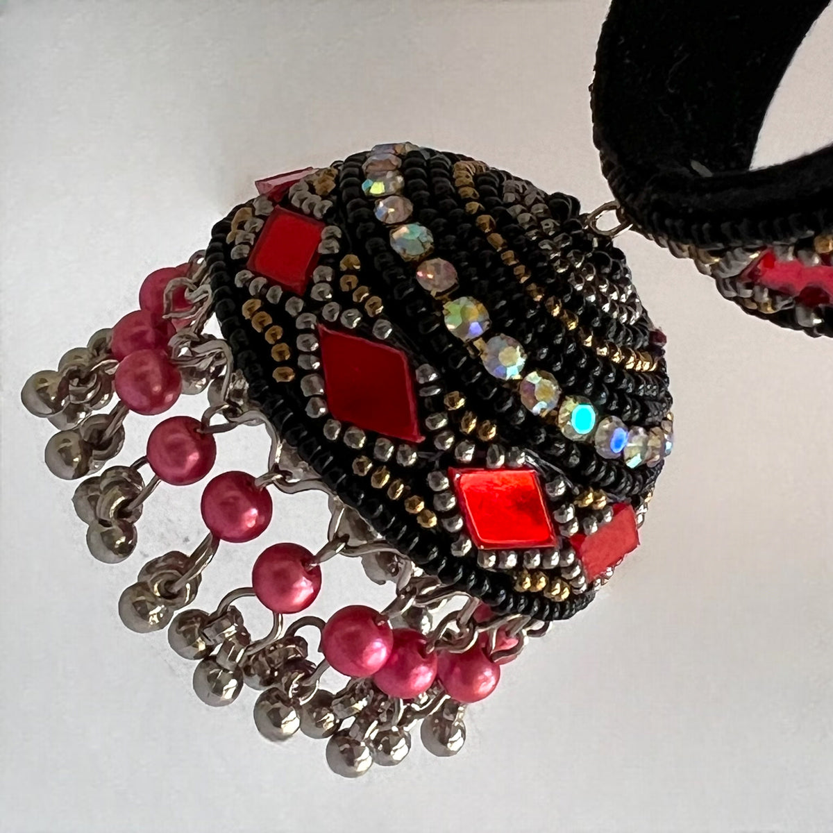 SHABNAM METAL AND BEADS HANDMADE JHUMKAS ER534