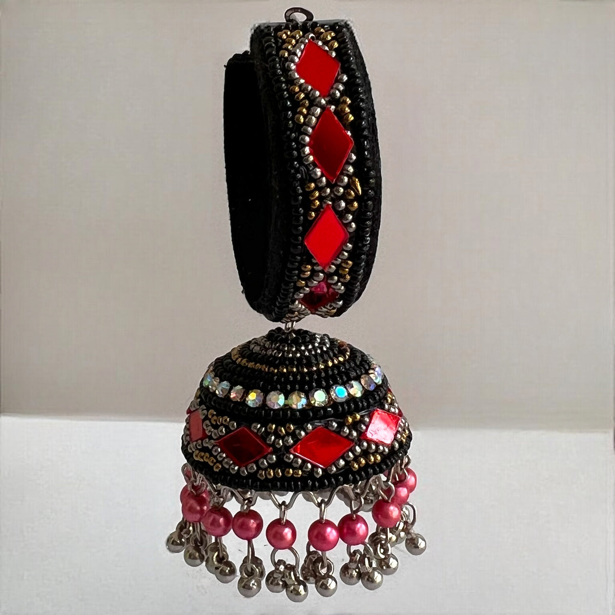 SHABNAM METAL AND BEADS HANDMADE JHUMKAS ER534
