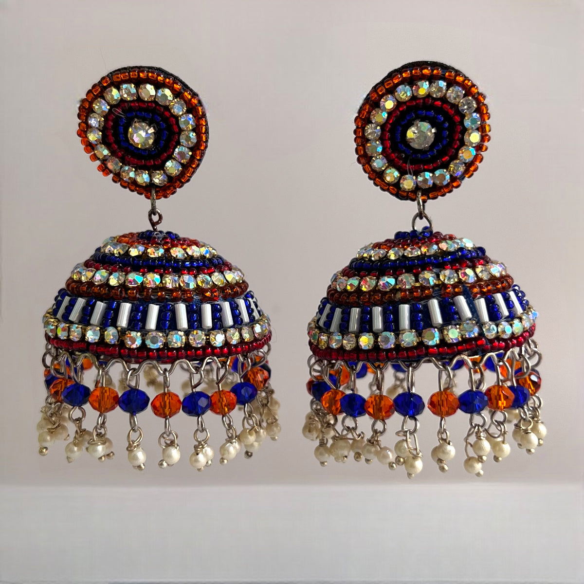 SORAYAH METAL AND BEADS HANDMADE JHUMKAS ER533