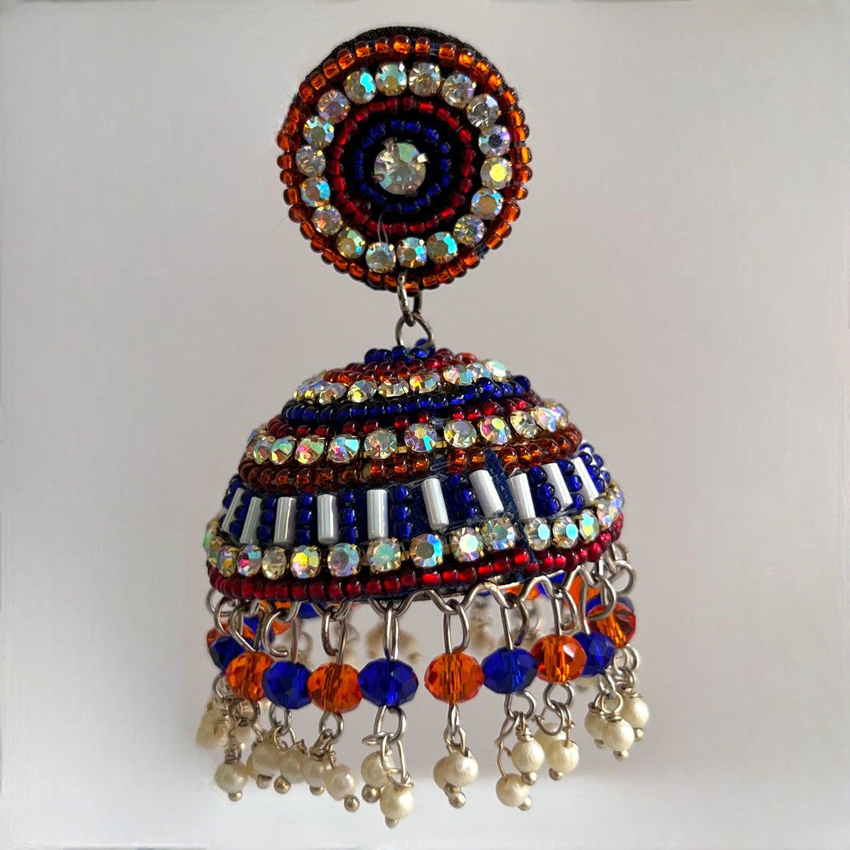 SORAYAH METAL AND BEADS HANDMADE JHUMKAS ER533