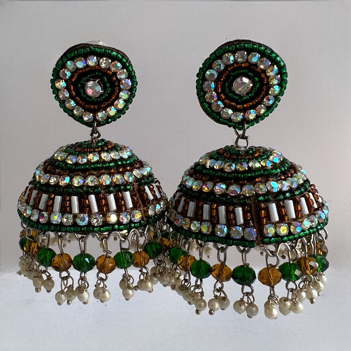 SORAYAH METAL AND BEADS HANDMADE JHUMKAS ER533
