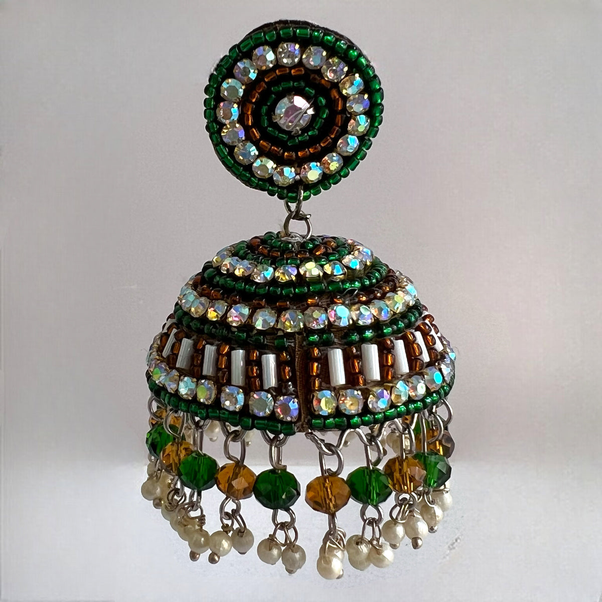 SORAYAH METAL AND BEADS HANDMADE JHUMKAS ER533