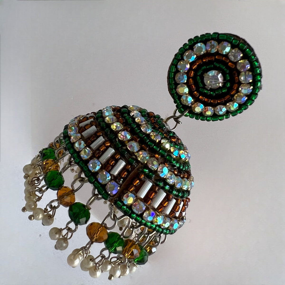 SORAYAH METAL AND BEADS HANDMADE JHUMKAS ER533