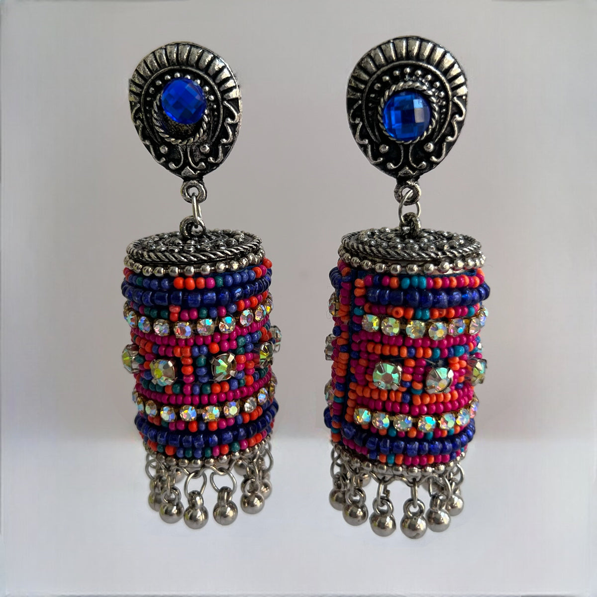 FARAH METAL AND BEADS HANDMADE JHUMKAS ER532