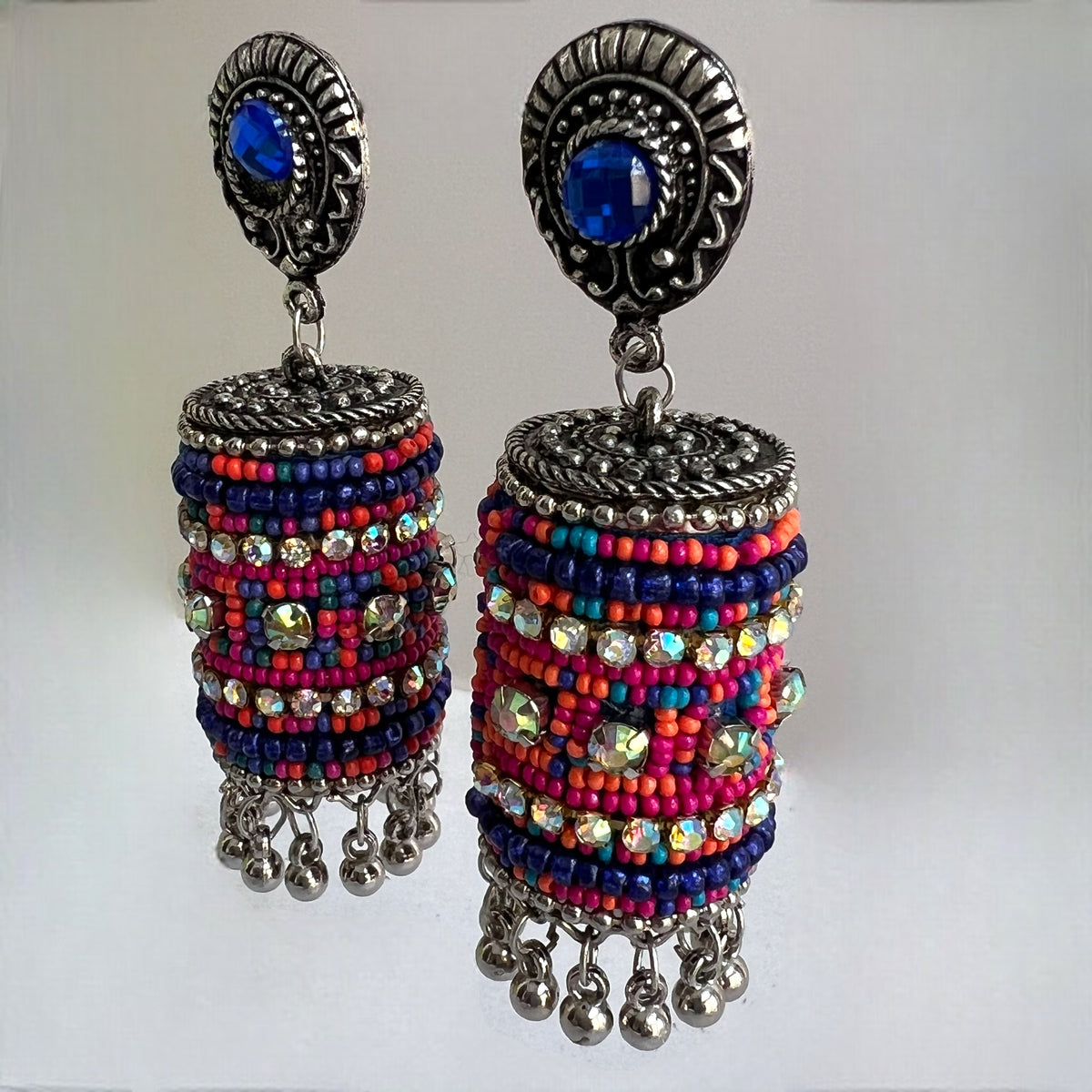 FARAH METAL AND BEADS HANDMADE JHUMKAS ER532