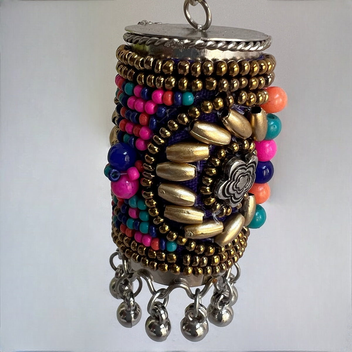 RUKSHAR METAL AND BEADS HANDMADE JHUMKAS ER535