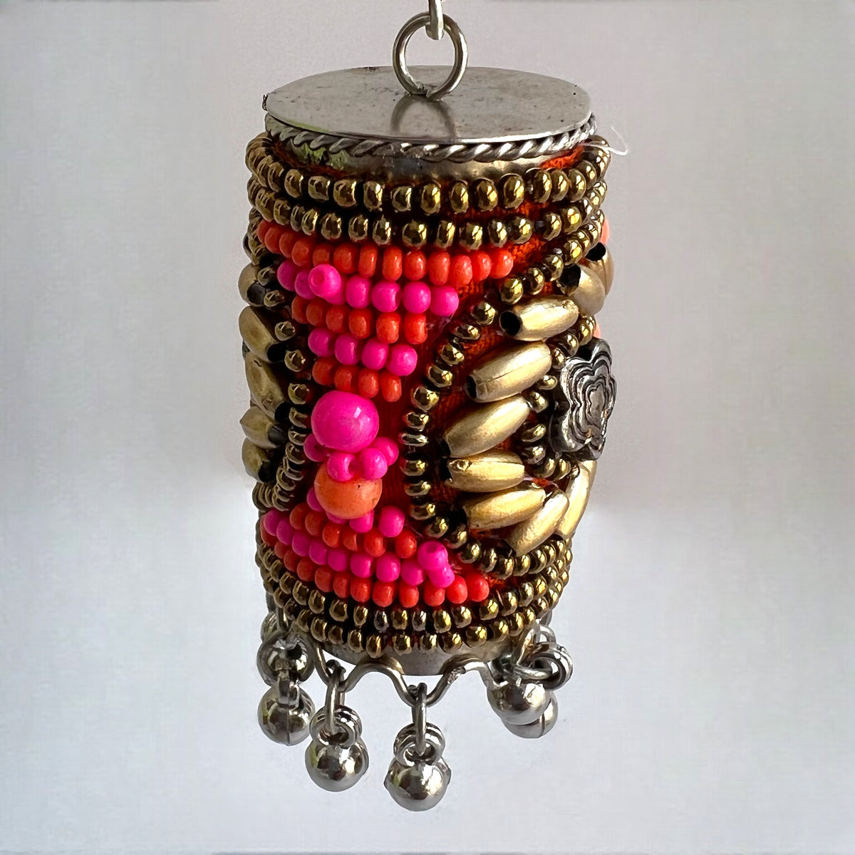 RUKSHAR METAL AND BEADS HANDMADE JHUMKAS ER535