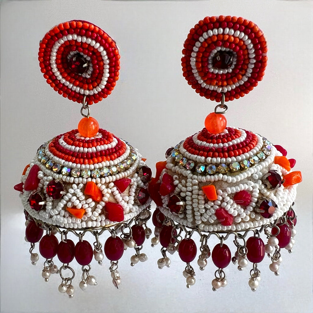 AYANA METAL AND BEADS HANDMADE JHUMKAS ER531