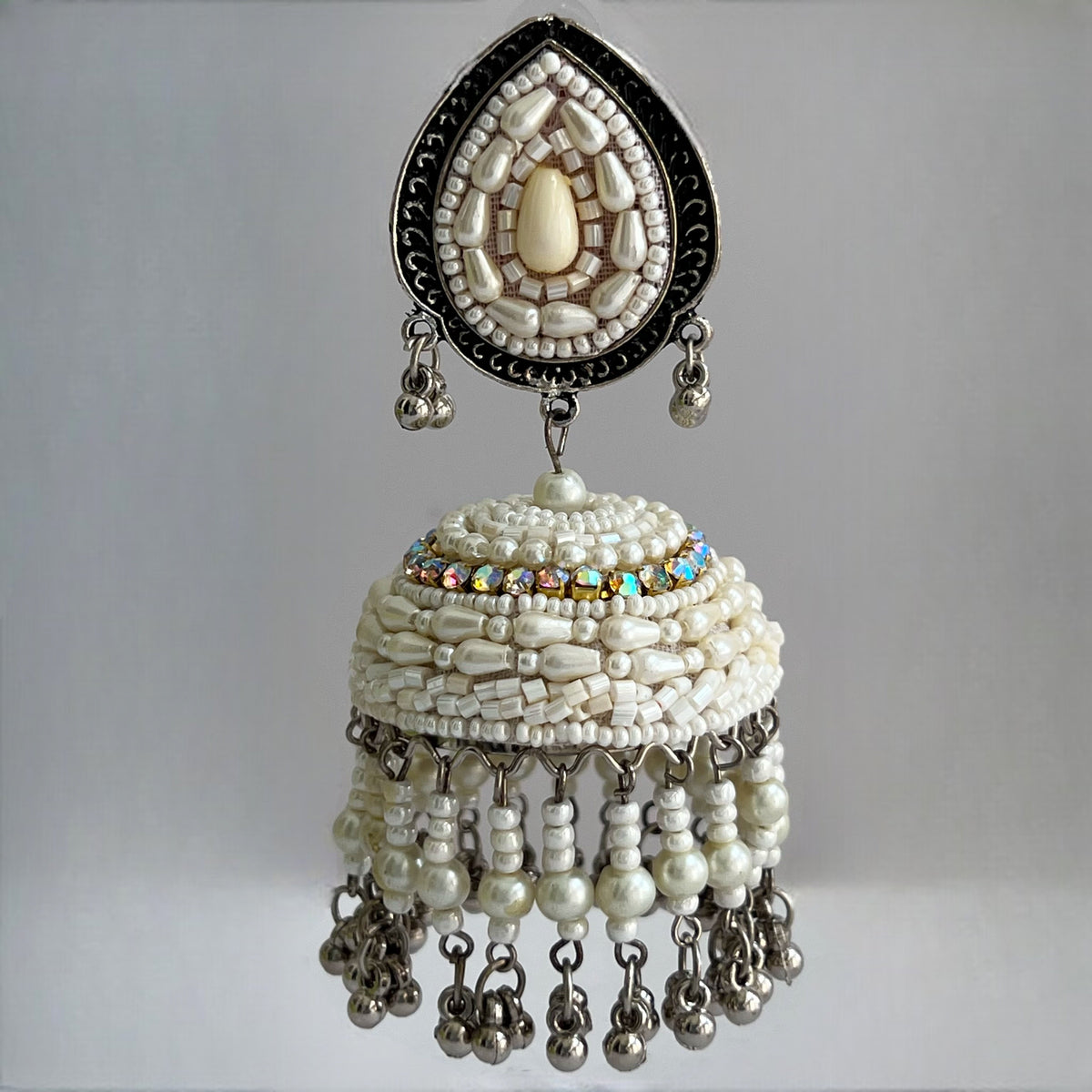 NASRIN METAL AND BEADS HANDMADE JHUMKAS ER530