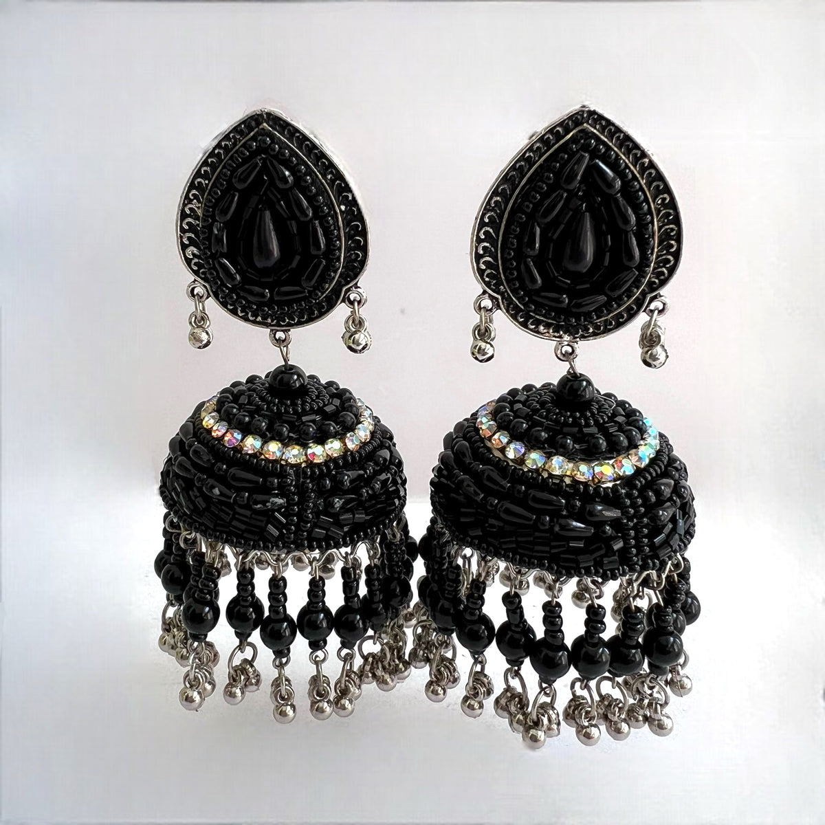 NASRIN METAL AND BEADS HANDMADE JHUMKAS ER530