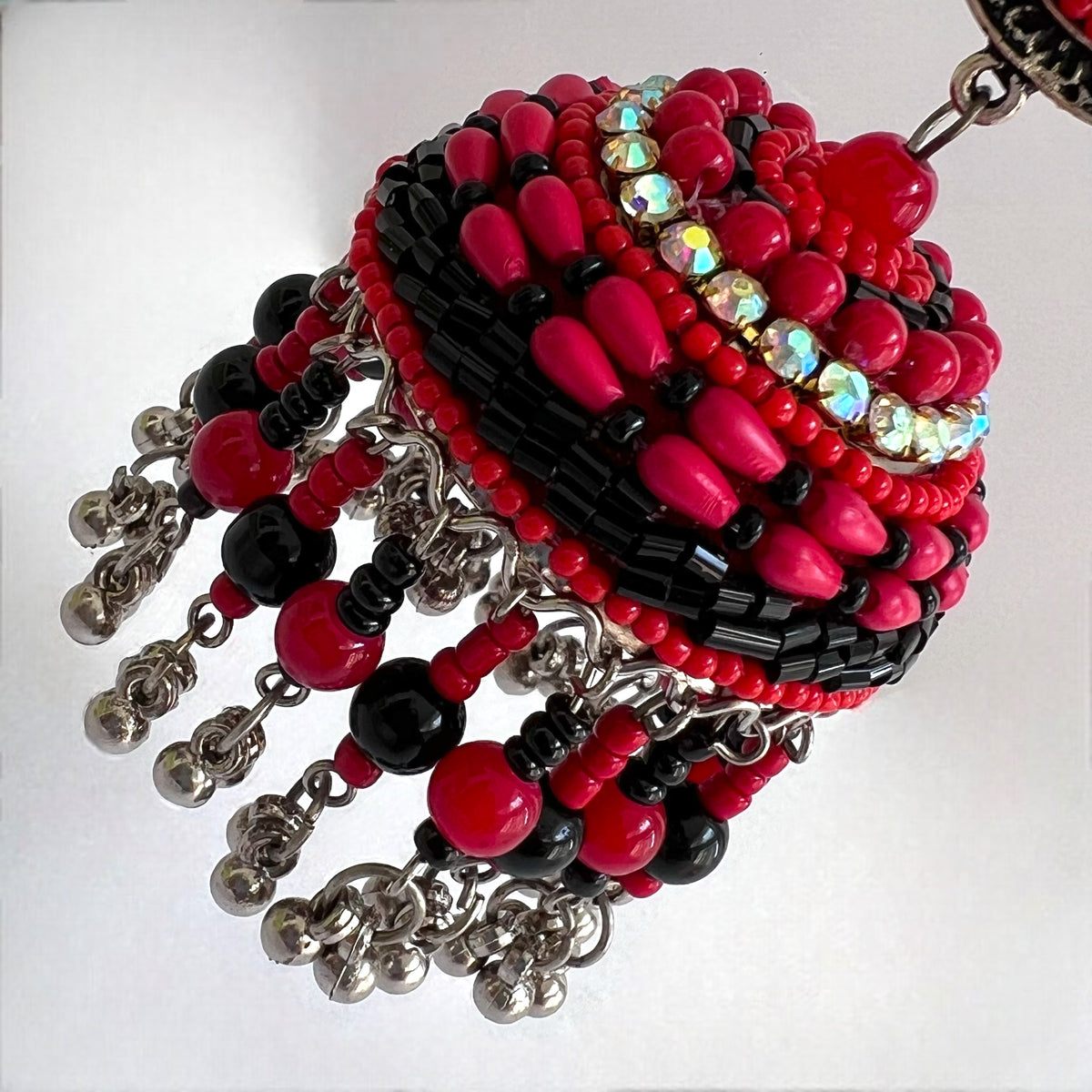 NASRIN METAL AND BEADS HANDMADE JHUMKAS ER530