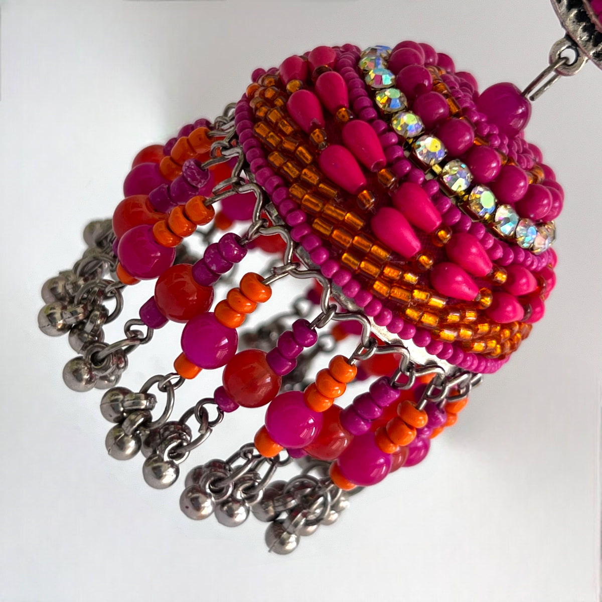 NASRIN METAL AND BEADS HANDMADE JHUMKAS ER530