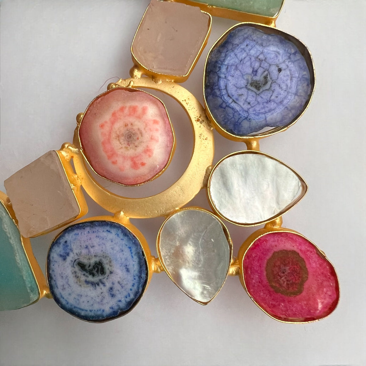 KRITHYA RAW STONE HANDMADE STATEMENT RAW RUSTIC NECKLACE NL07