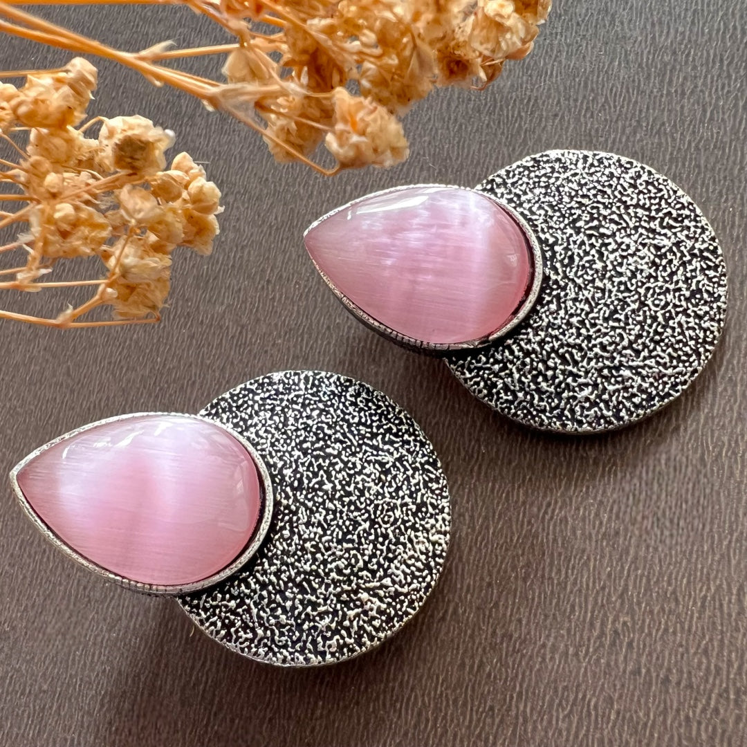 LITTLE DIVA MONOLISA STUDS OXIDIZED ER126