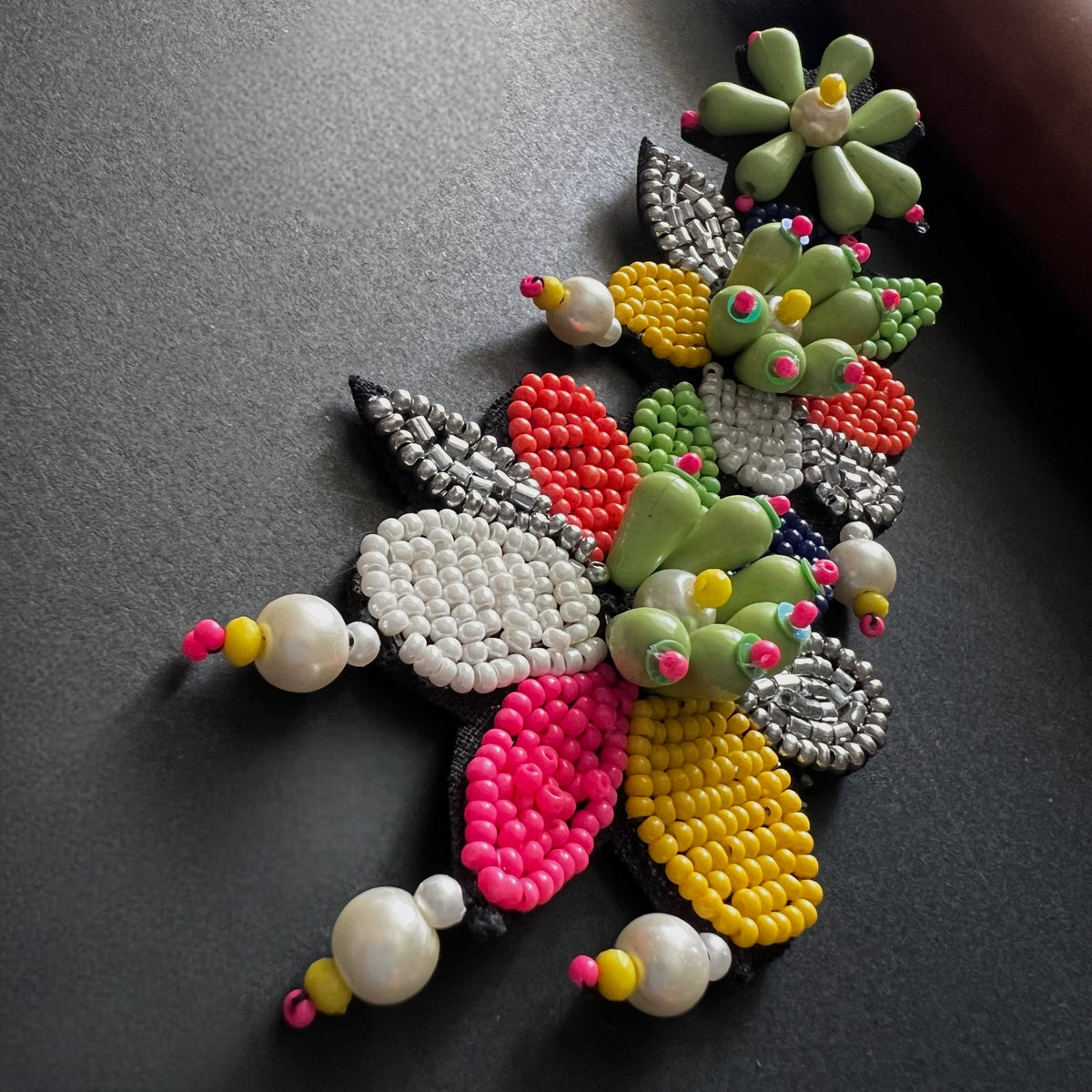 MIA FABRIC AND BEADS HANDMADE  EARRINGS/DANGLER ER537