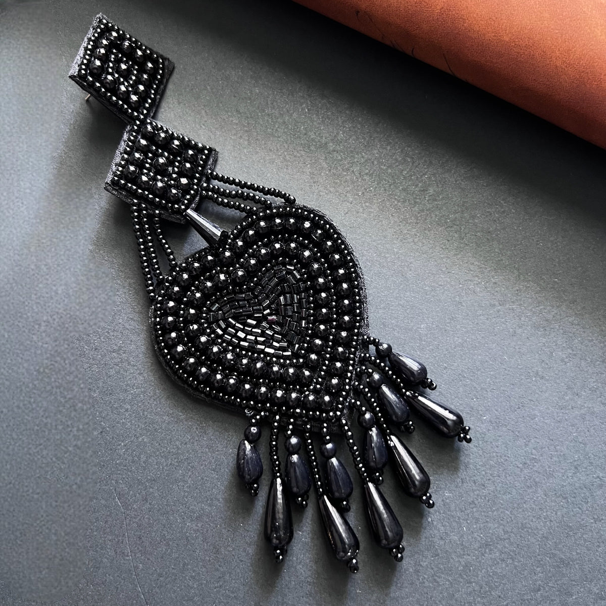 BORI FABRIC AND BEADS HANDMADE  EARRINGS/DANGLER ER538