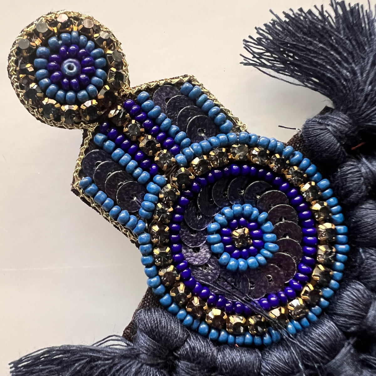 ERA FABRIC AND BEADS HANDMADE  EARRINGS/DANGLER ER546