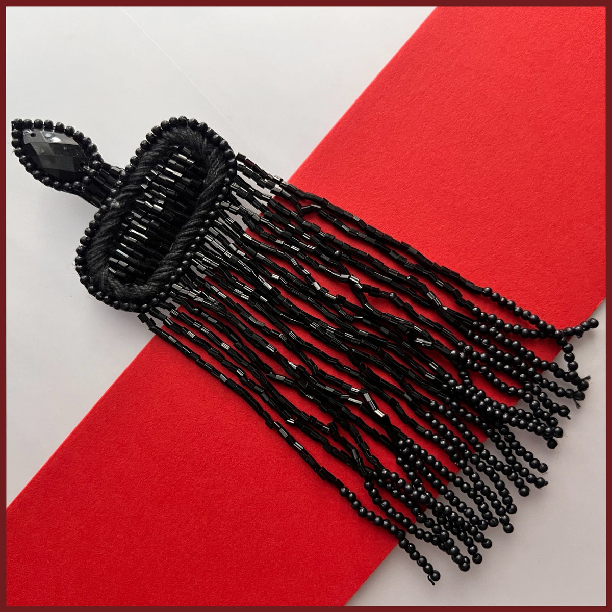 BLERTA FABRIC AND BEADS HANDMADE  EARRINGS/DANGLER ER544