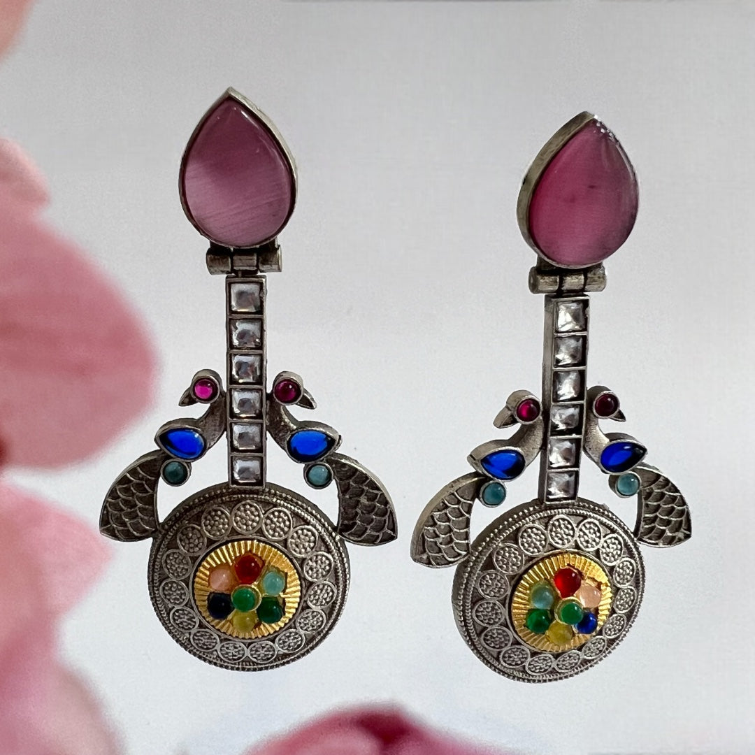 VINA SEMI-HANDMADE MONALISA STONE EARRINGS ER251