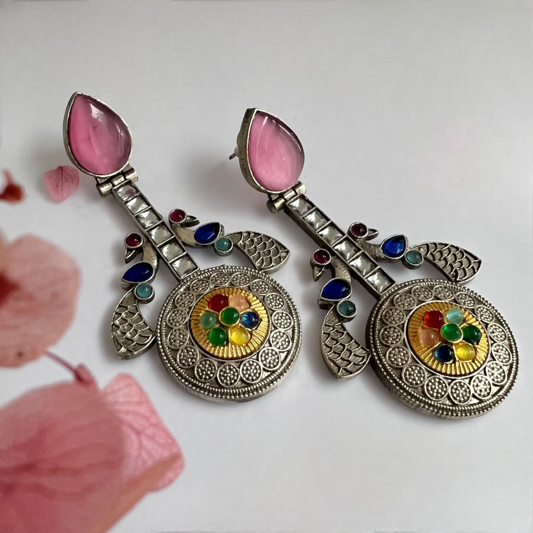 VINA SEMI-HANDMADE MONALISA STONE EARRINGS ER251