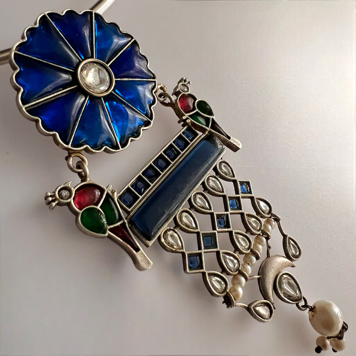 MING BIJOUX PREMIUM AND EXCLUSIVE SEMI HANDMADE HASLI/NECKPIECE WITH EARRINGS CH421