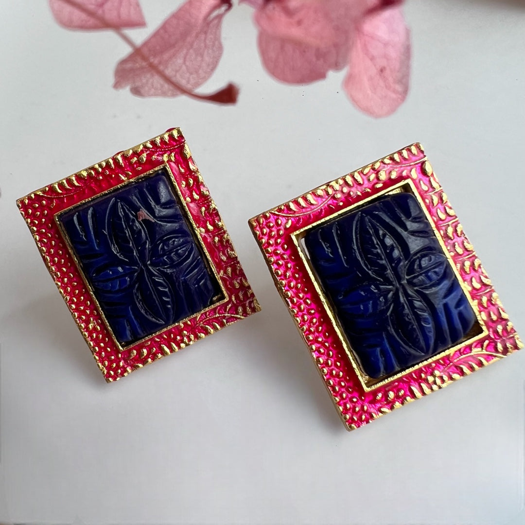 RECTOBAR CARVING STONE MEENAWORK STUDS  ER165