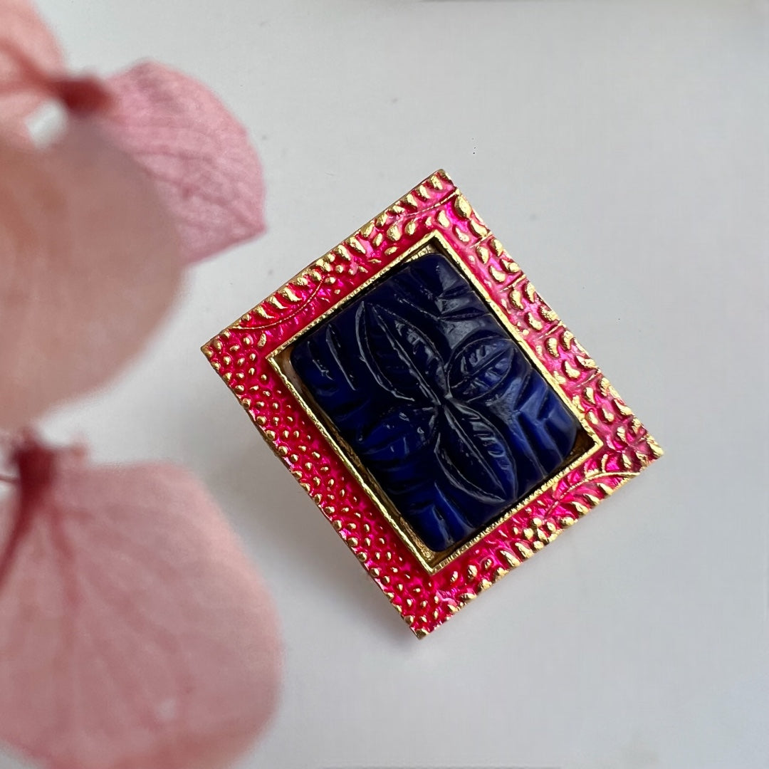 RECTOBAR CARVING STONE MEENAWORK STUDS  ER165