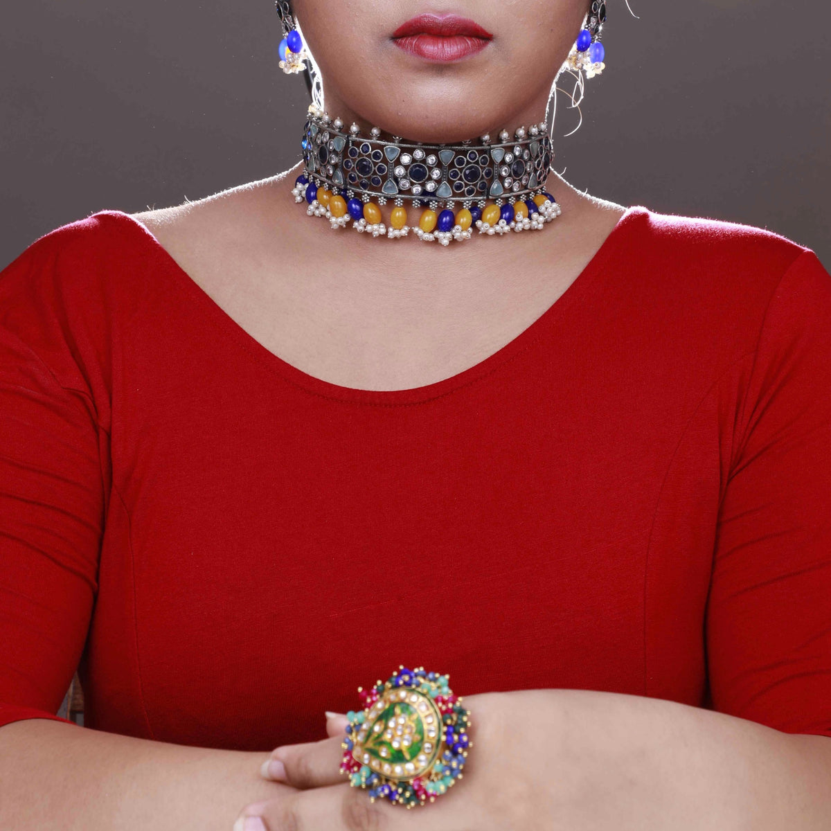 KATYA GOLD TONED PREMIUM HANDMADE RING R33