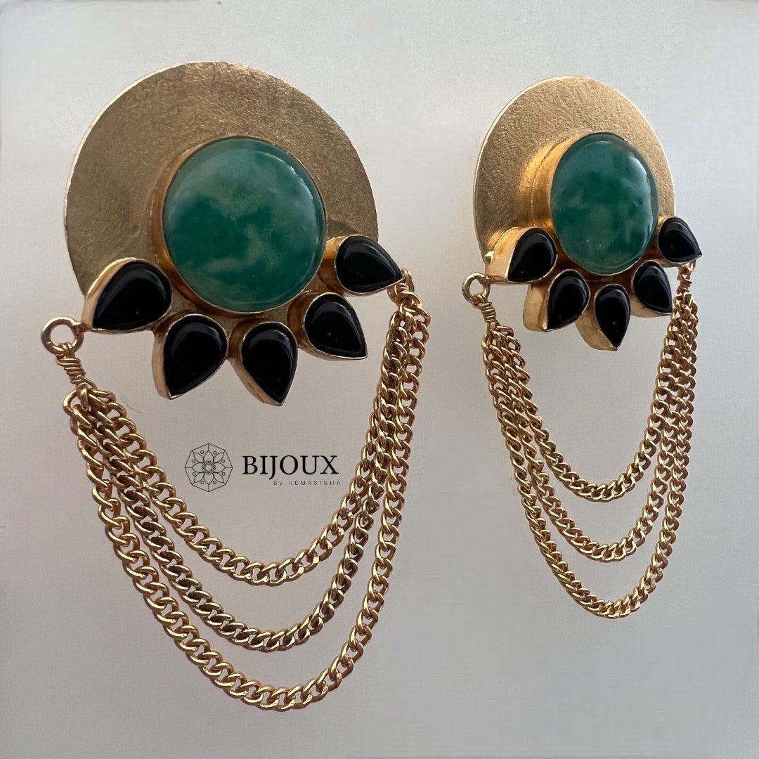 CHAIN CHIC HANDMADE NATURAL STONE EARRINGS ER239