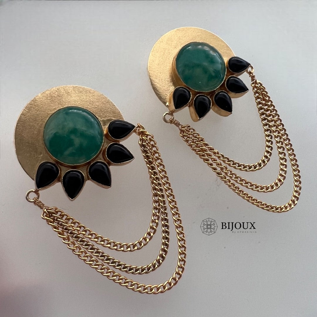 CHAIN CHIC HANDMADE NATURAL STONE EARRINGS ER239