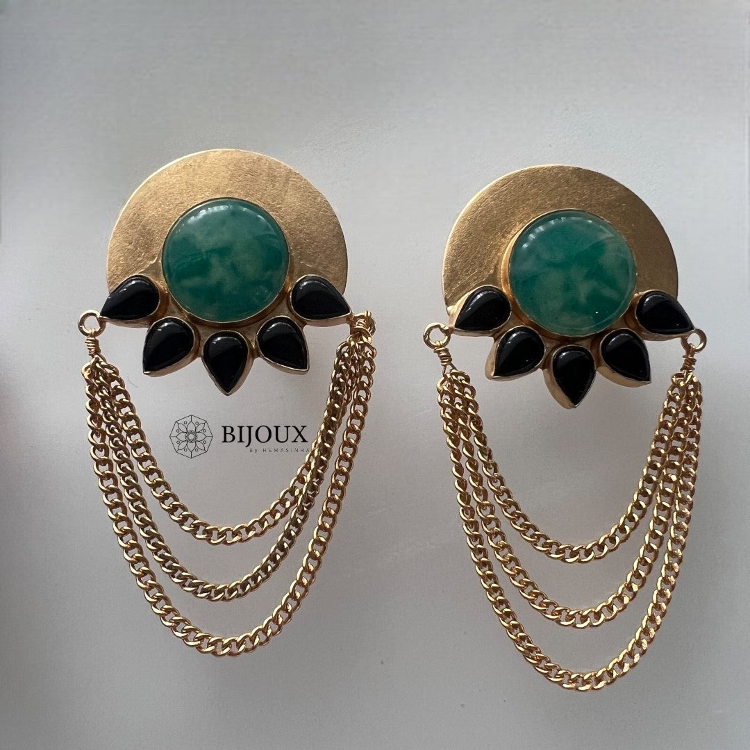 CHAIN CHIC HANDMADE NATURAL STONE EARRINGS ER239