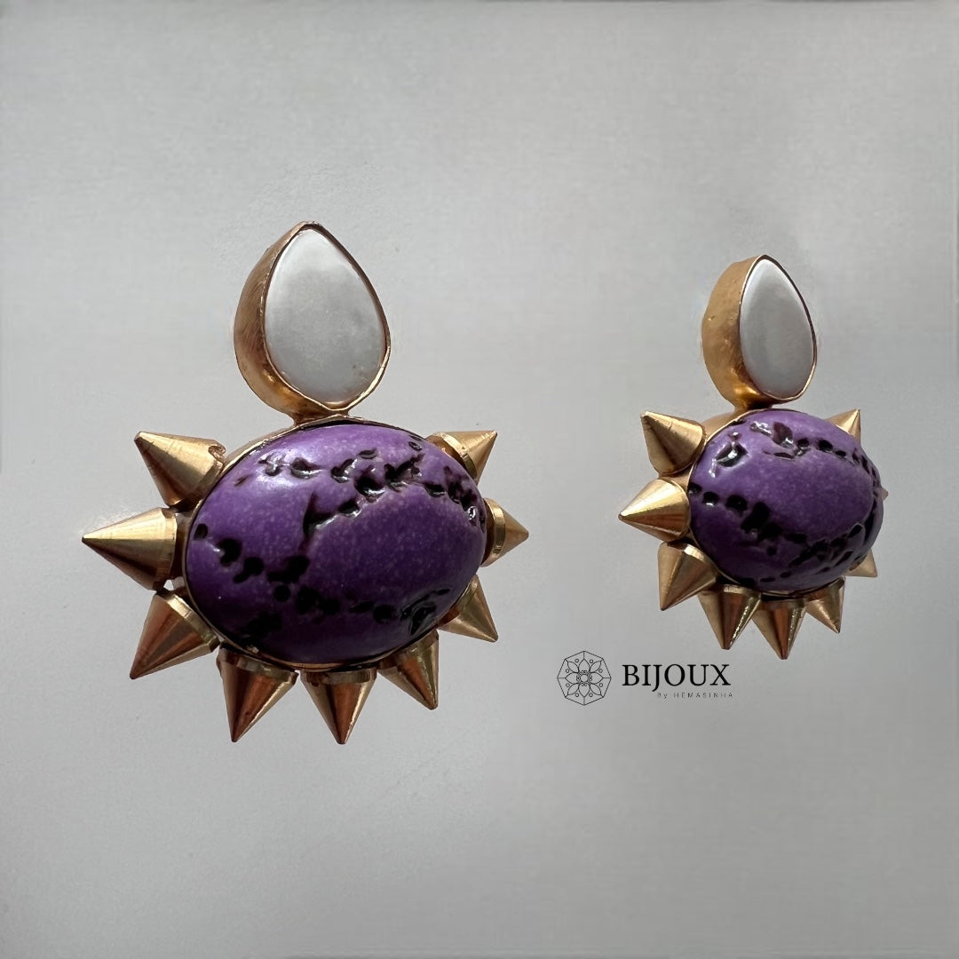 MOTHER OF PEARL HANDMADE NATURAL STONE EARRINGS ER241